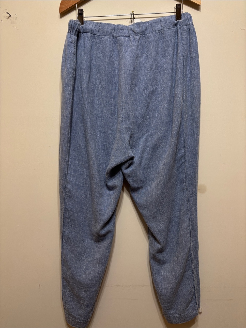 Ellen Tracy Light Blue Women’s Drawstring Linen-Blend Pants - Picture 13 of 13